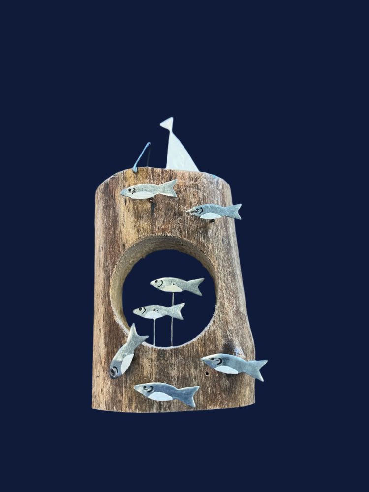 Wood with fish shoal